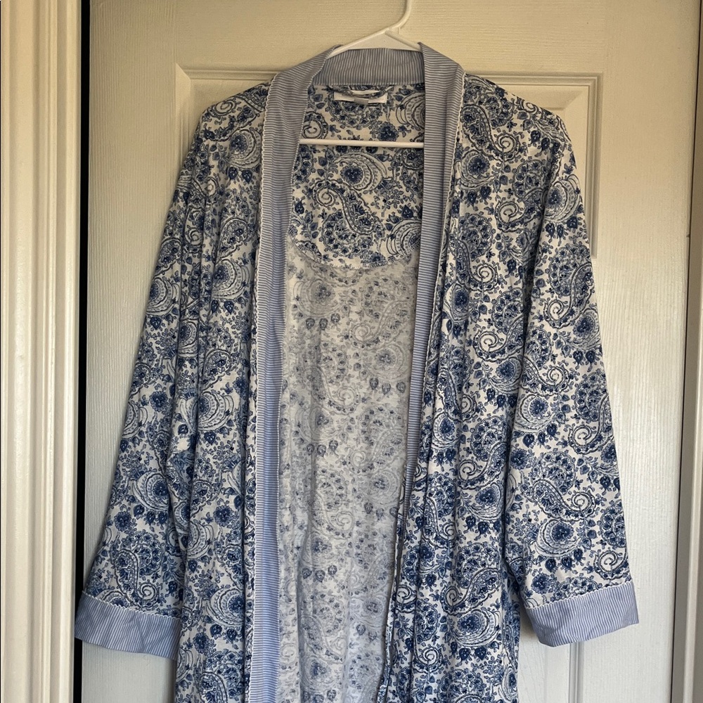 Midnight by Carole Hochman Blue Paisley Cape